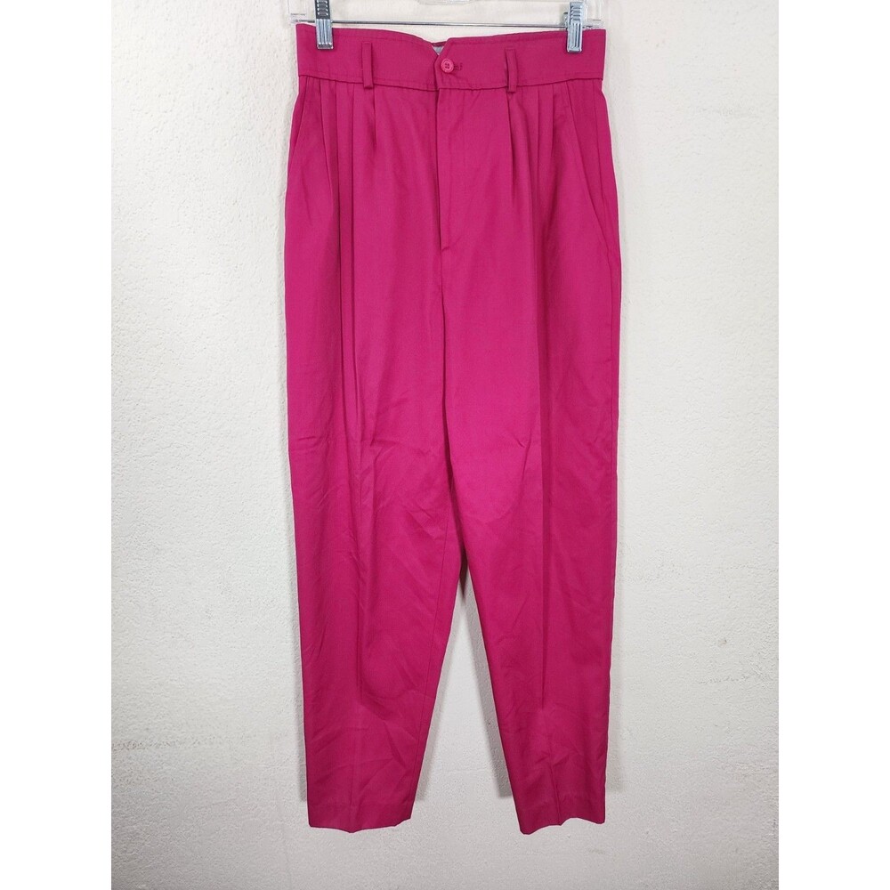 NWT Vintage Forenza Womens Pants 8 Pink High Waist Pleated Tapered 80s 90s